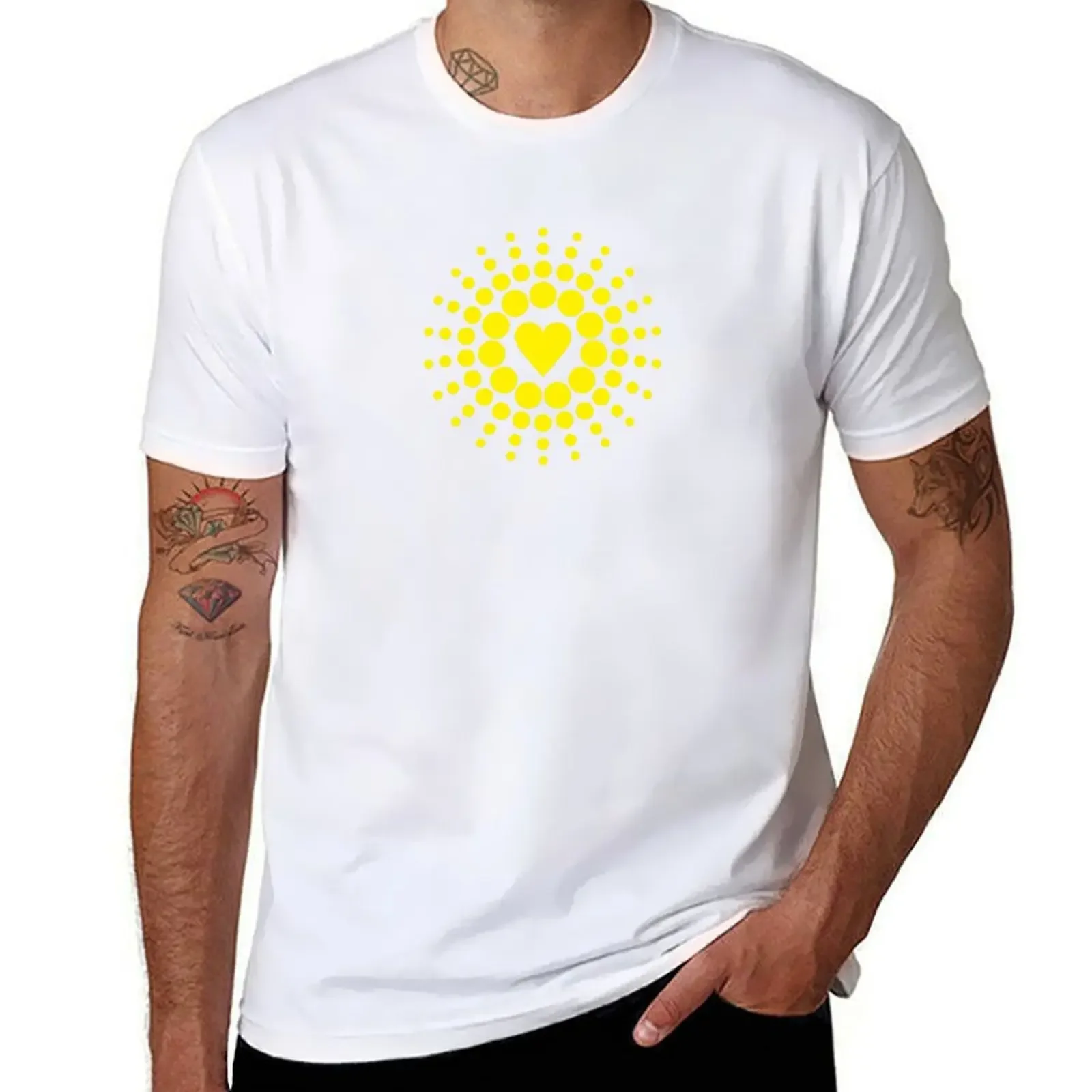 Yellow Loveparade logo T-Shirt summer clothes hippie clothes korean fashion mens workout shirts funny vintage graphic t shirts