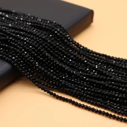 3mm Natural Stone Beads Small Faceted Spinel Round Bead for Jewelry Making DIY Bracelet Necklace Accessories 14inch