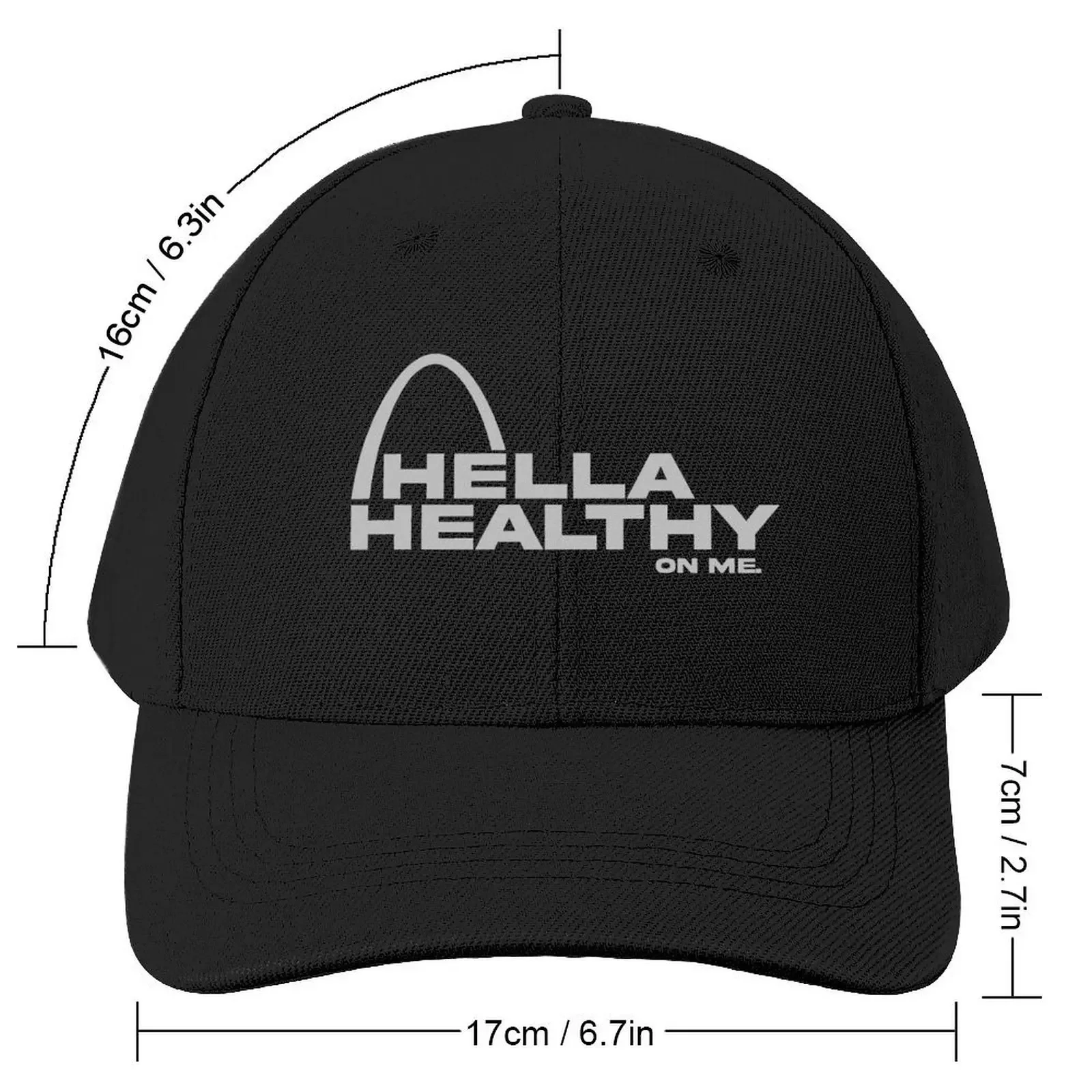 Hella Healthy, on me. Baseball Cap Ball Cap Gentleman Hat birthday custom Hat Women Men's