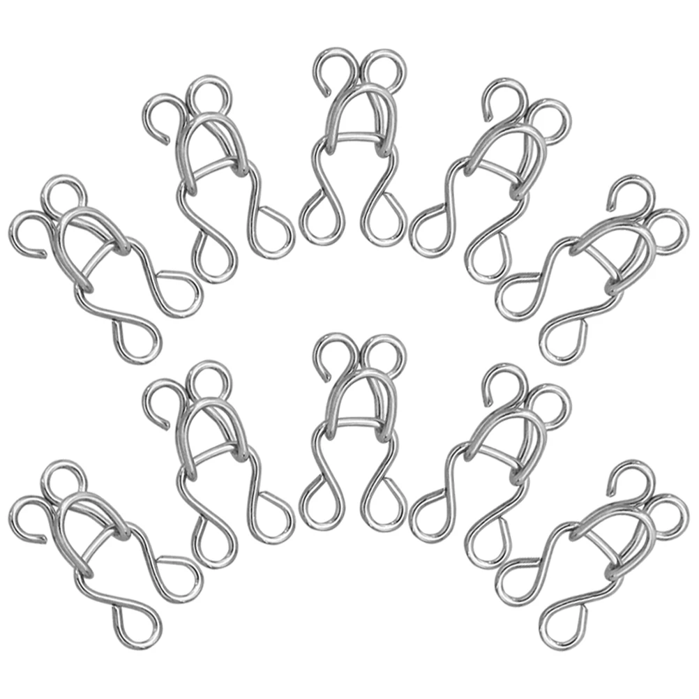 

100pcs Invisible Closure Metal Buttons For Bra Dress Skirt Pants Sewing Clothing Eyes Closure Hooks Snap Holder
