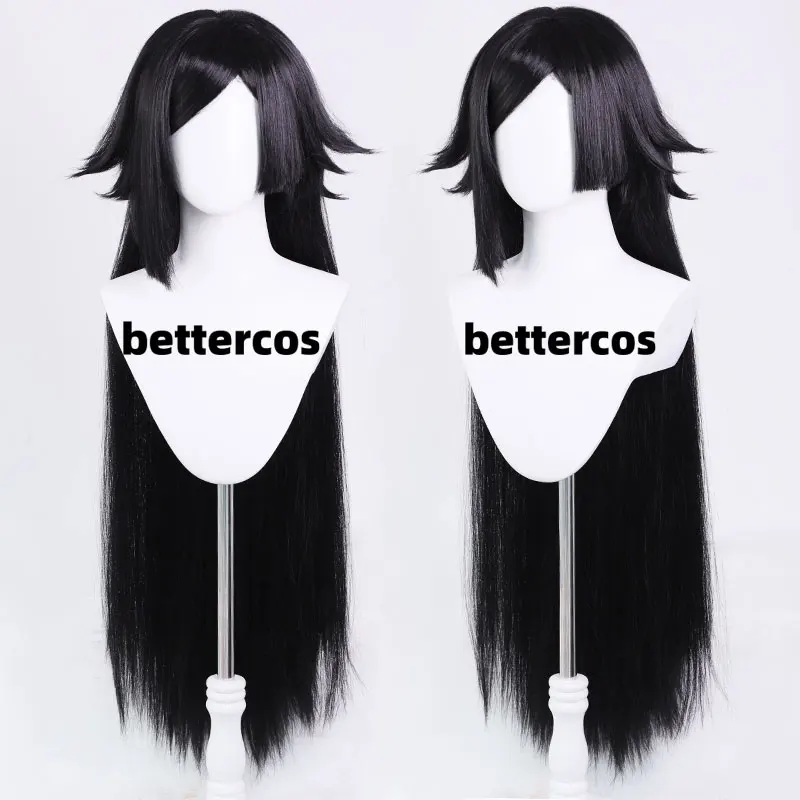 Uchiha Hikari Cosplay wig Long Black Straight Heat Resistant Synthetic Hair Anime Wigs + Wig Cap