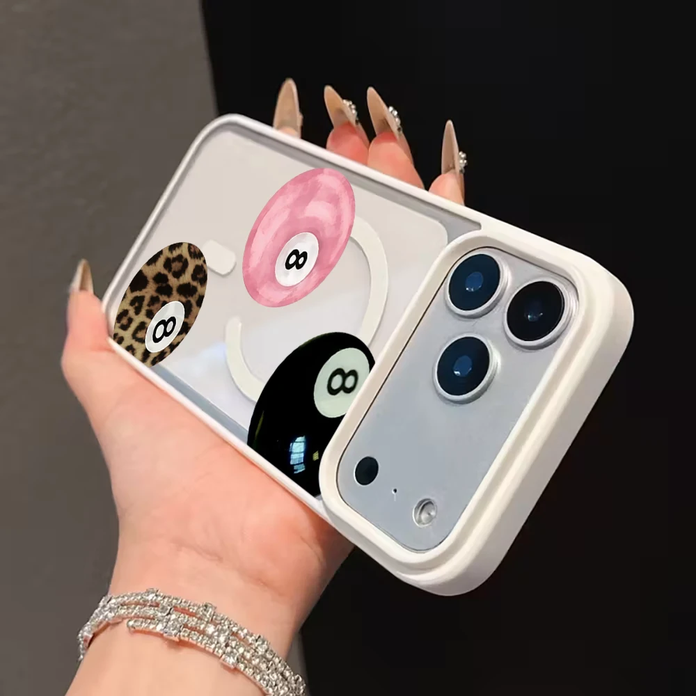 Retro-Billard 8 Klare Hülle für Magsafe iPhone 15 16 Pro Max 17 14 11 13 12 Pro Max Plus Hülle Magnetisches Kabelloses Laden Coque – Detail 12