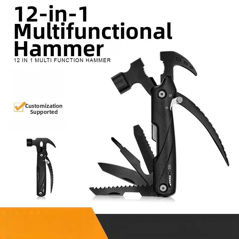 Multifunction Emergency Hammer Car Window Breaker Folding Claw Hammer Portable Outdoor Car Safety Rescue Tool Kit