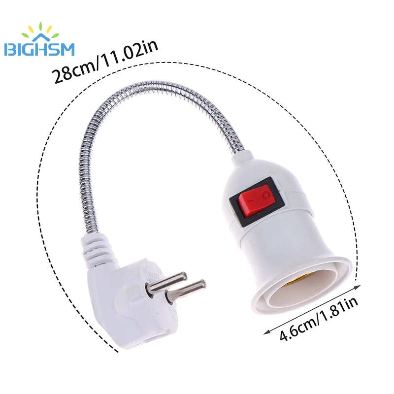 Adaptador de enchufe de luz de extensión, convertidor de enchufe de lámpara, soporte de bombilla E27, adaptador de bombilla de todas las direcciones