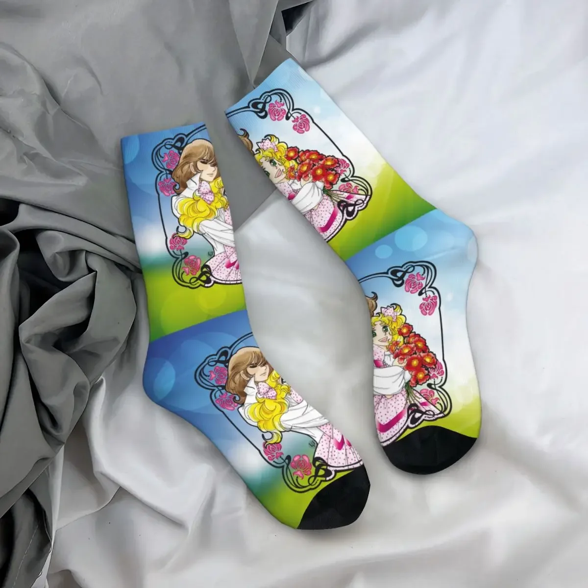 Autumn Winter Casual Unisex Candy Candy Socks Anime Manga Japan Cartoon Non-slip Crew Socks