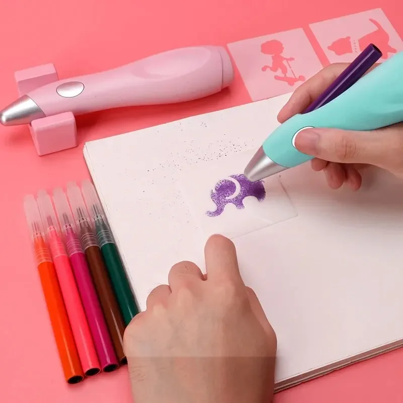 Перезаряжаемый маркер, электрический аэрограф, распылительная акварельная ручка, моющаяся ручка для граффити, студенческий набор художественной живописи, подарки на день рождения