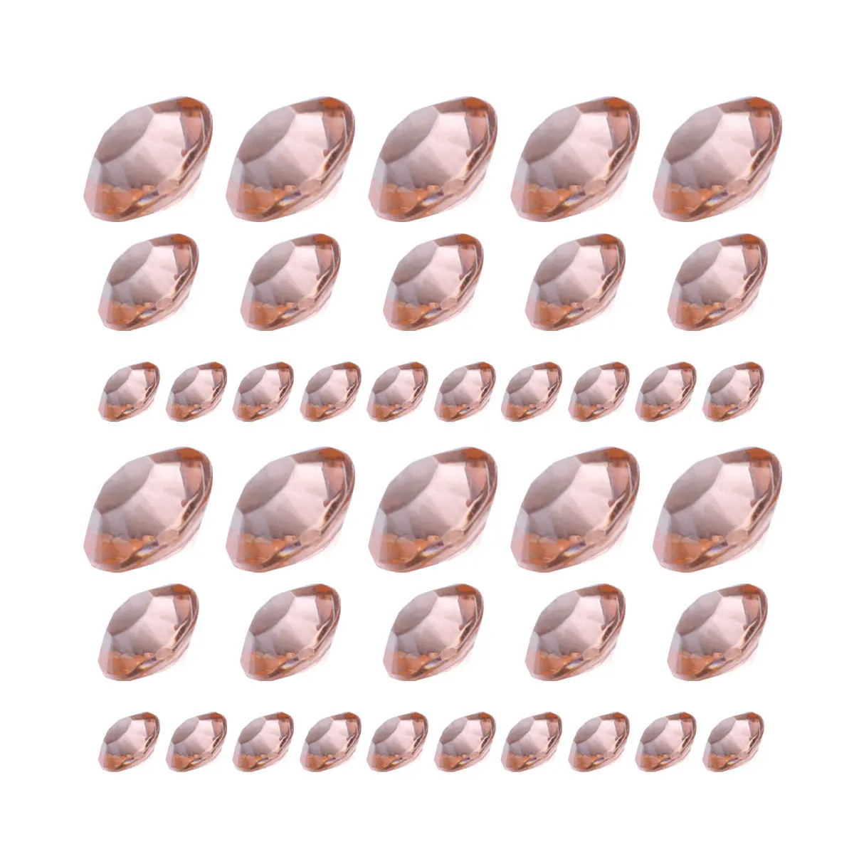 

3000Pcs Rose Gold Acrylic Diamonds Tip Multi-Angled Cuts Wedding Party Table Scatter Vase Fillers Decorations DIY