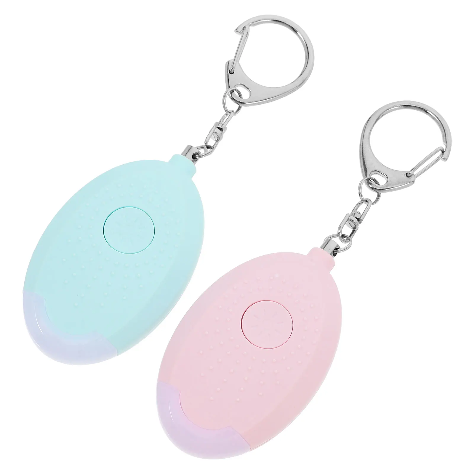 2pcs Personal Security Alarm For Women 130Db Siren Emergency Alarm Keychain Safety Device Led Light Sos Function