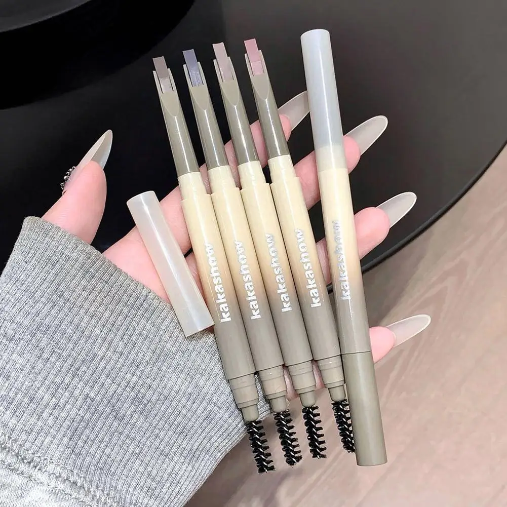 1 pz Ultra Fine Matita per sopracciglia a doppia estremità Impermeabile a prova di sudore Trucco professionale per occhi a lunga durata per le donne Y4U6
