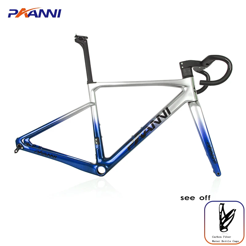 PAANNI Carbon Frame Road Bikes Frame Gravel Frameset Fixed Gear Frame Fully Concealed Carbon Fiber Disc Road Bike Frameset