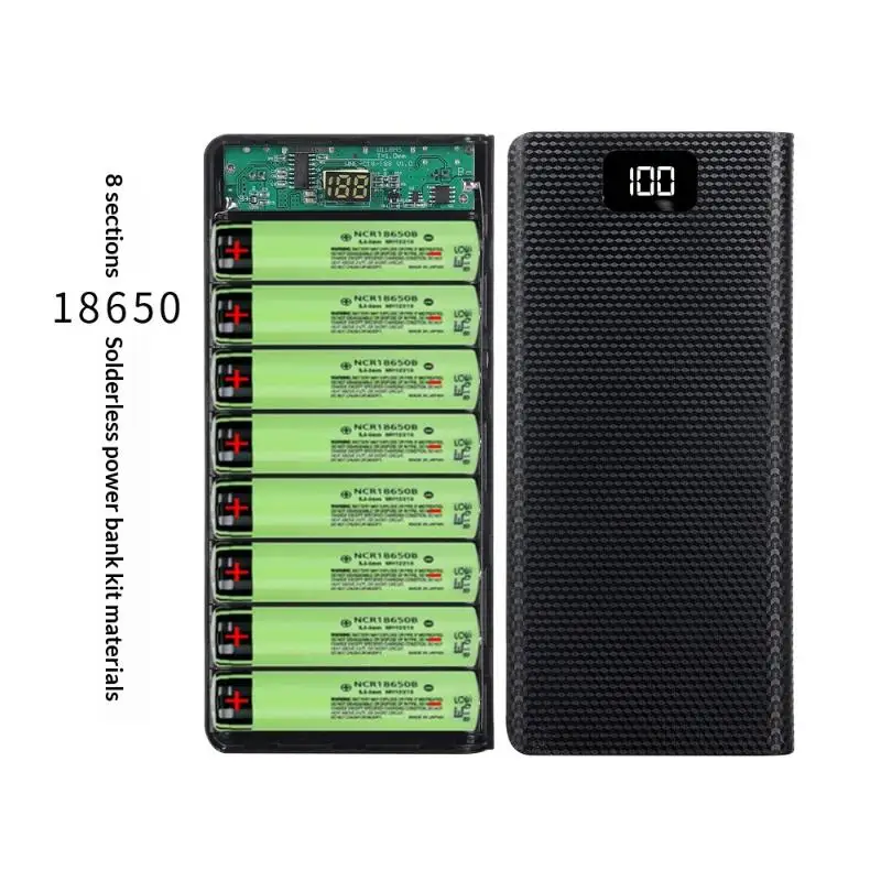 DIY 8*18650 Battery Power Bank Case Charge Storage Box 5V Dual USB Type C Battery Holder Box PD QC3.0 Fast Charge For Phone·