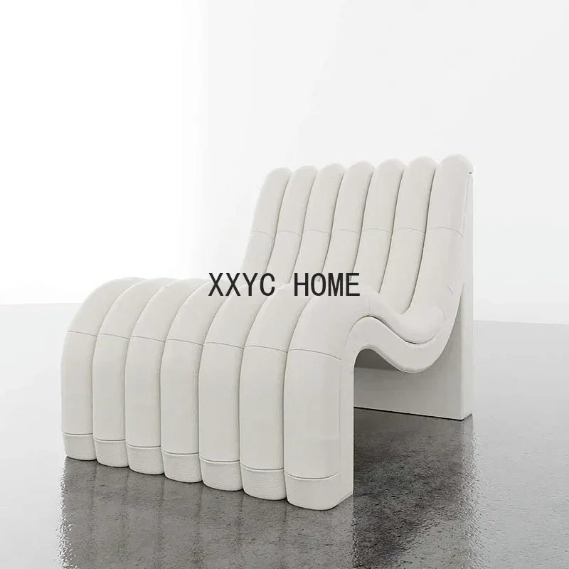 

Modern Strip Chair Nordic Restaurant Creative Stool Model Room Leisure Bending Chair
