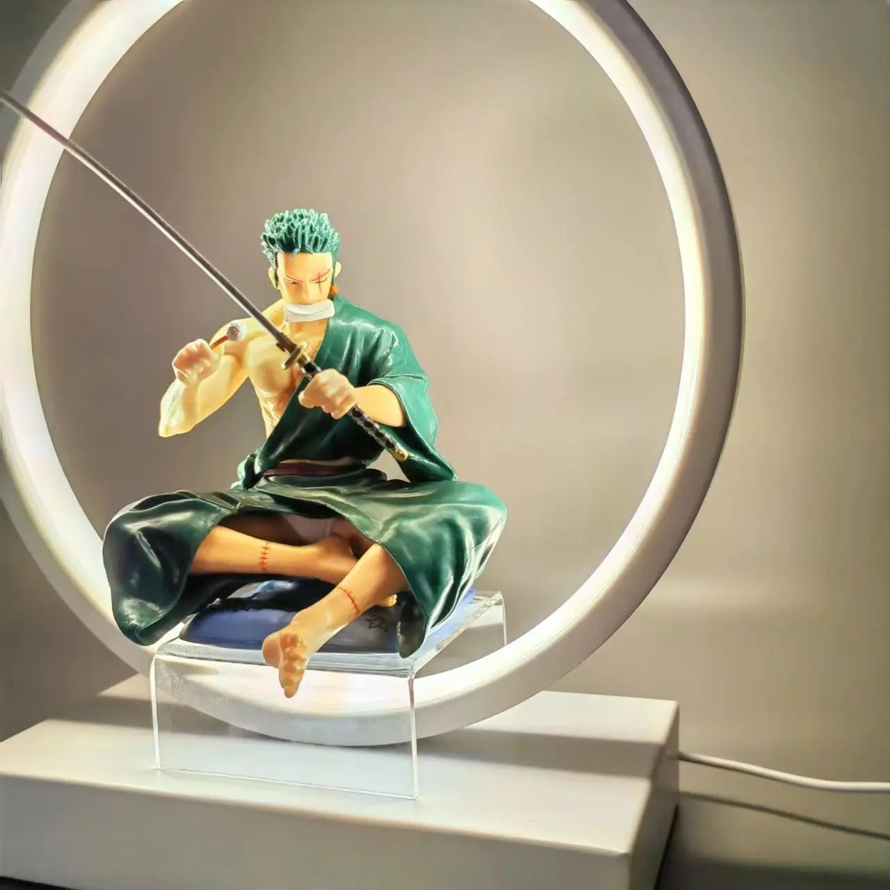 One Piece Zoro cartoon cartoon character figure creative cute Kawaii decoration ornament desktop lamp holiday gift wholesale