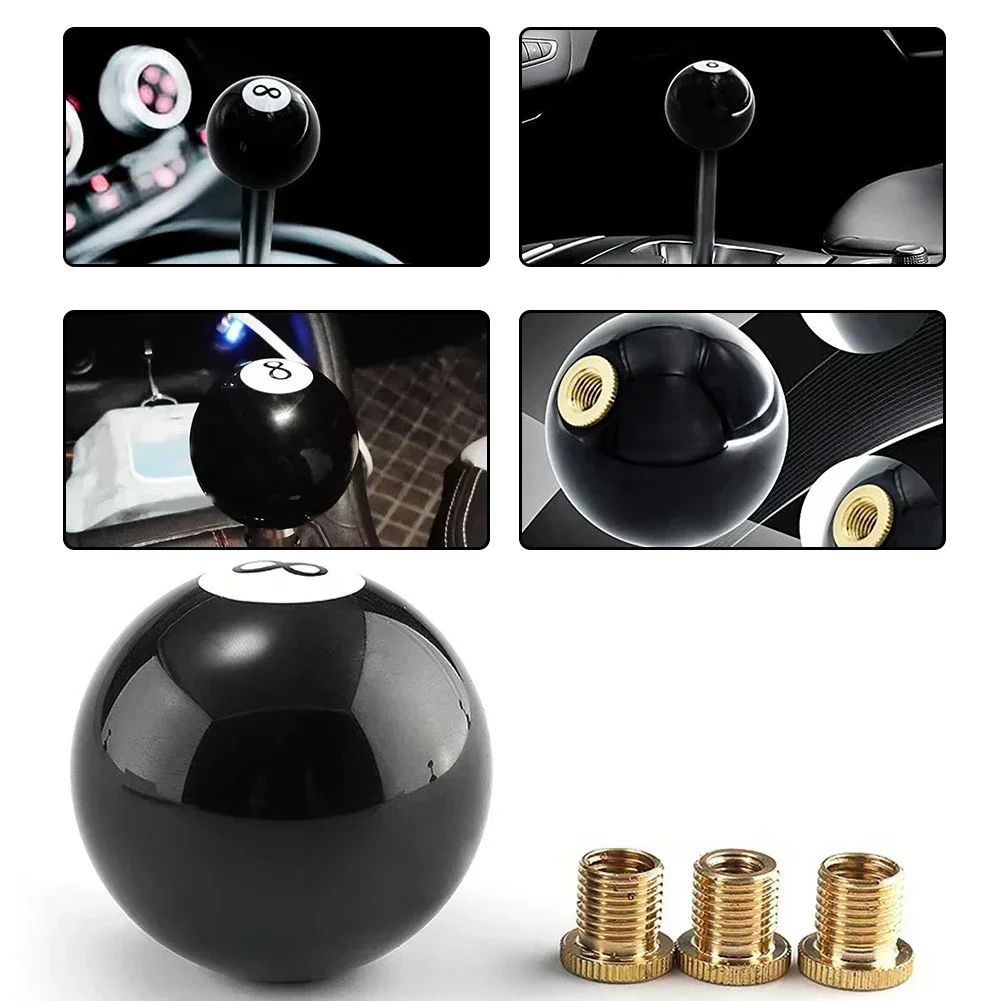 Pomello del cambio a sfera da biliardo Pomello del cambio a 8 sfere per migliorare lo stile dell'auto Stile migliorato Squisita fattura Design umanizzato