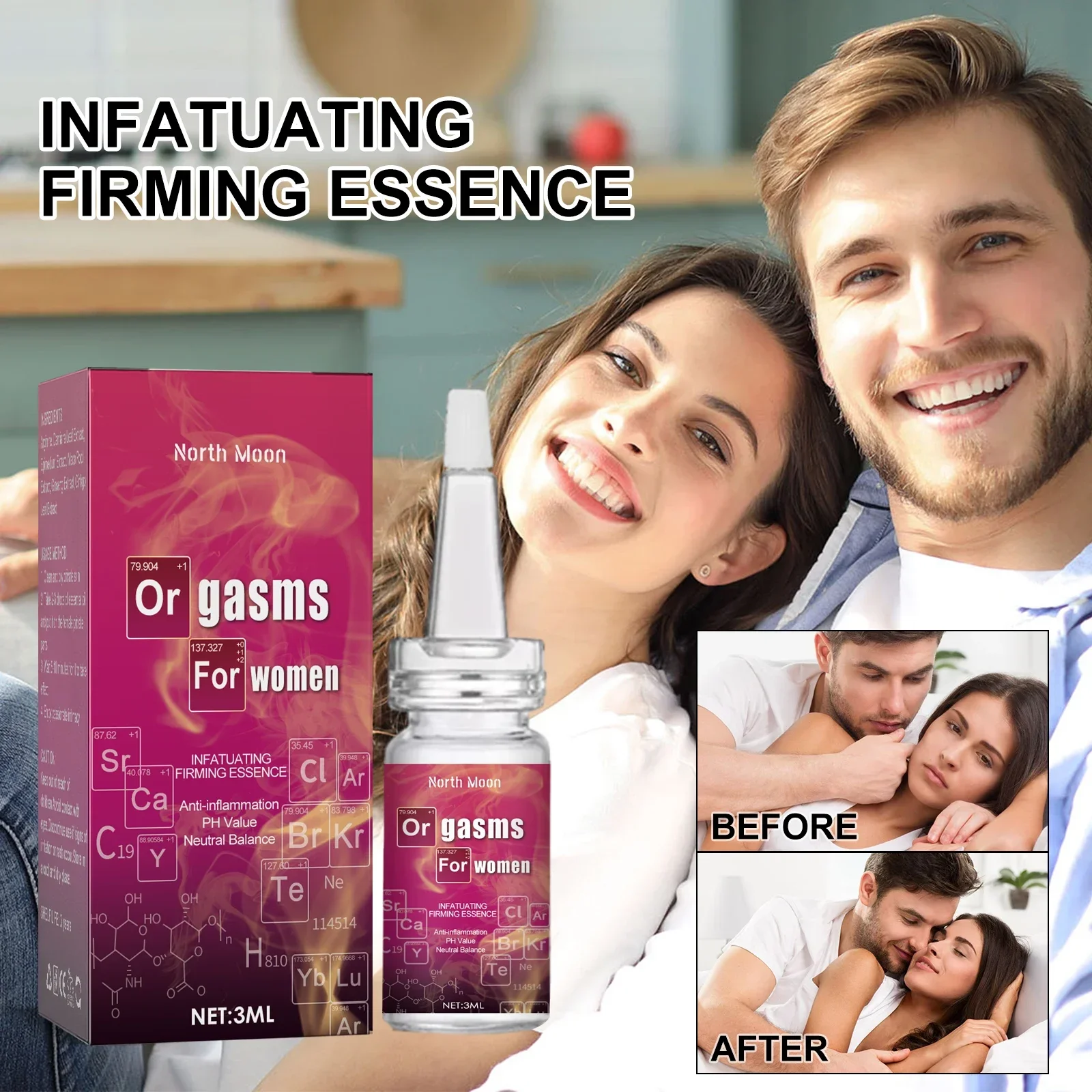Oli sessuali in gel excitativo femminile per l'essenza rassodante infatuante per le donne acriliche