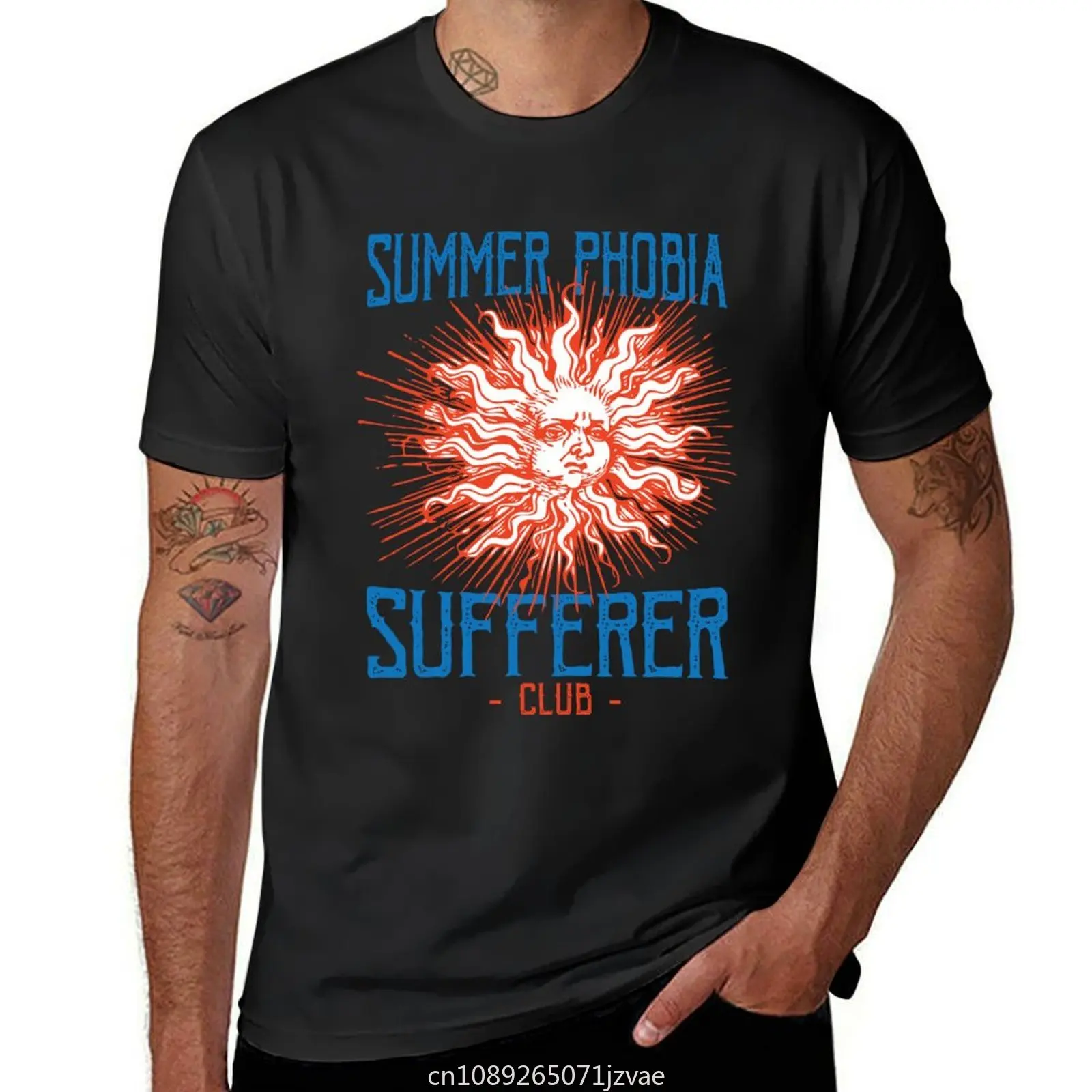 Summer Phobia Sufferer Club T-shirt vintage clothes animal prinfor boys graphics big and tall t shirts for men