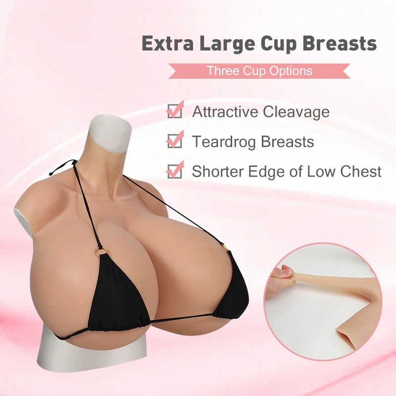 ROANYER Realistic Fake Boobs Large Silicone Breast Form For Crossdresser Transgender Shemale Breasts Drag Queen S X Z Cup