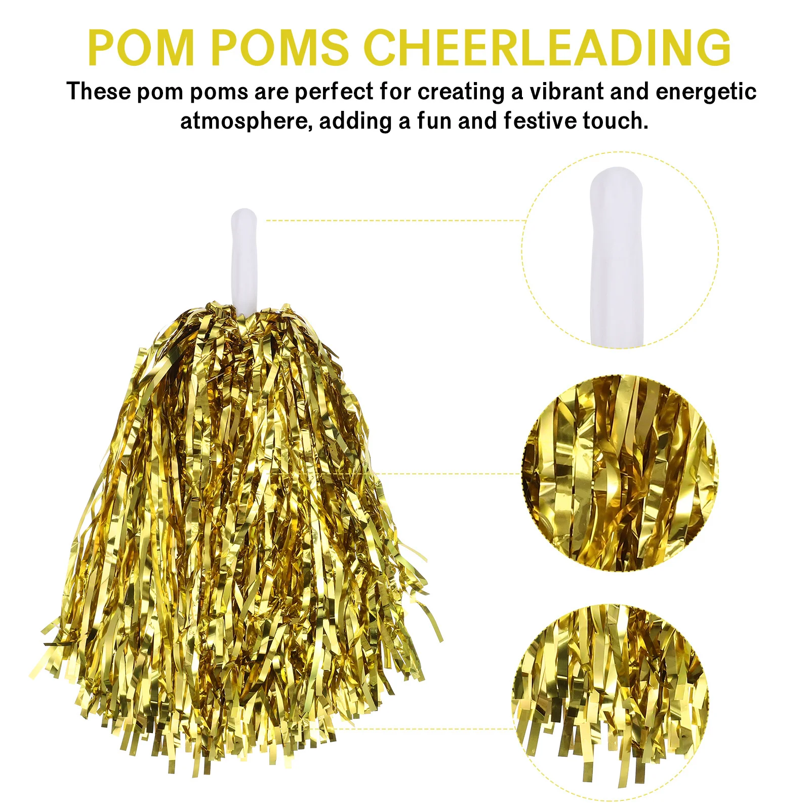 

7Pairs Pom Poms Eye Catching Vibrant Tassels for Cheering Teams Party Celebrations Festival Parade Essentials