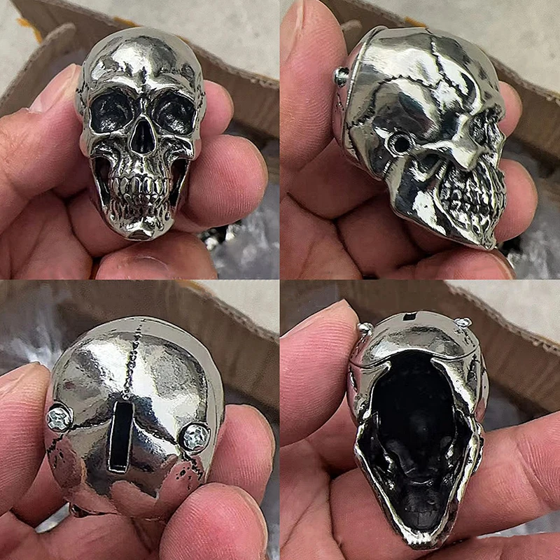 Demon Skull Key Pendant Metal Skull Key Cover Universal Modified Key Decoration,Witchy Car Accessories, Key Cover For Motorcycle