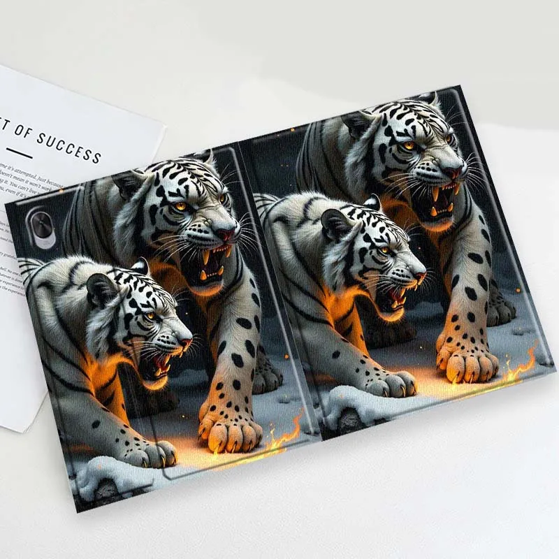 White Tiger Flaming Snow For Huawei MediaPad 11 M5 M6 ES Pro M5Lite Honor Pad V7 V8 X7 X8 X9 GT Pro Tab Tablet Case Soft
