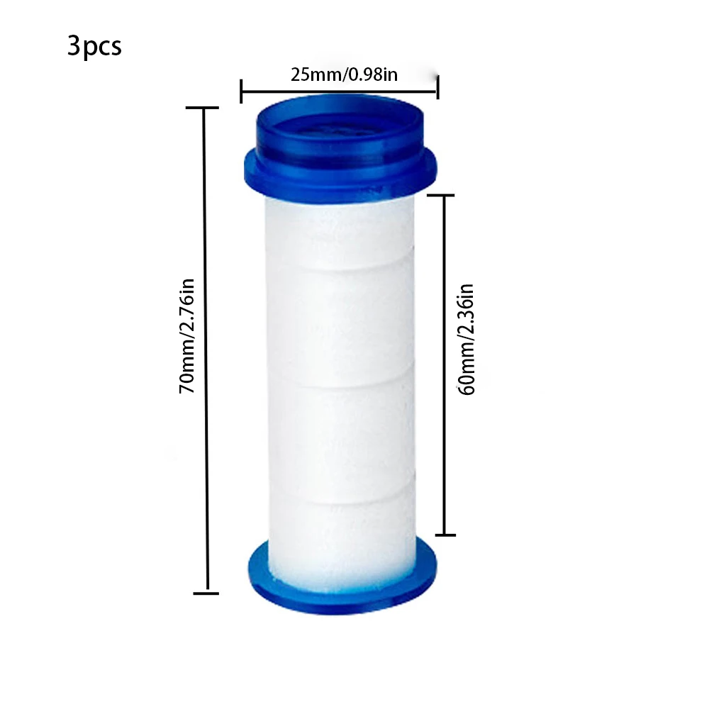 ห้องน้ำฝักบัวหัวเปลี่ยนผ้าฝ้าย PP Filter 3 Pack ห้องน้ำน้ำอุปกรณ์เสริม Handheld Bath Sprayer Filter