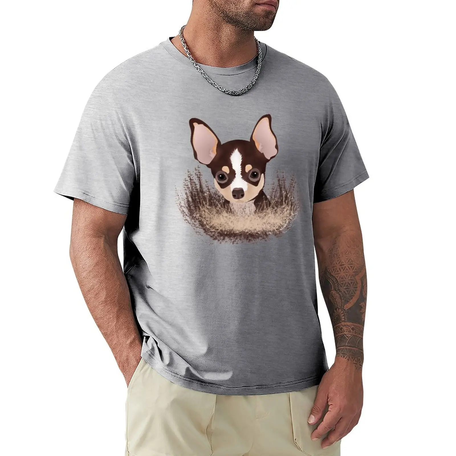 Chihuahua T-Shirt quick drying heavyweights Short sleeve tee men t shirts