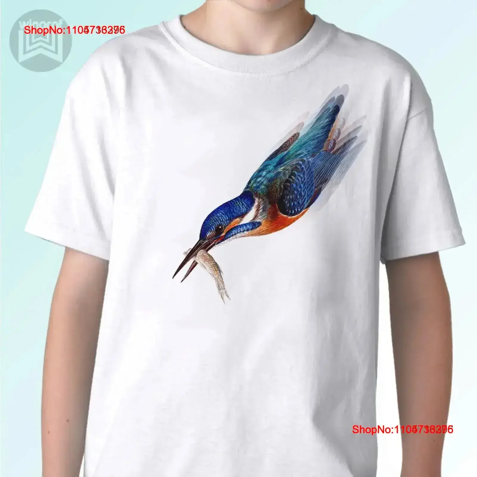 Kingfisher T Shirt gift tee water bird xmas Christmas birthday top all sizes vintage Washed homme streetwear Breathable