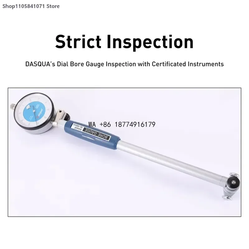 wmwmnu Dasqua High Precision 6-10mm Inside Micrometer 0.01mm Graduation 50-160mm Internal Bore Gauge Measuring Instrument