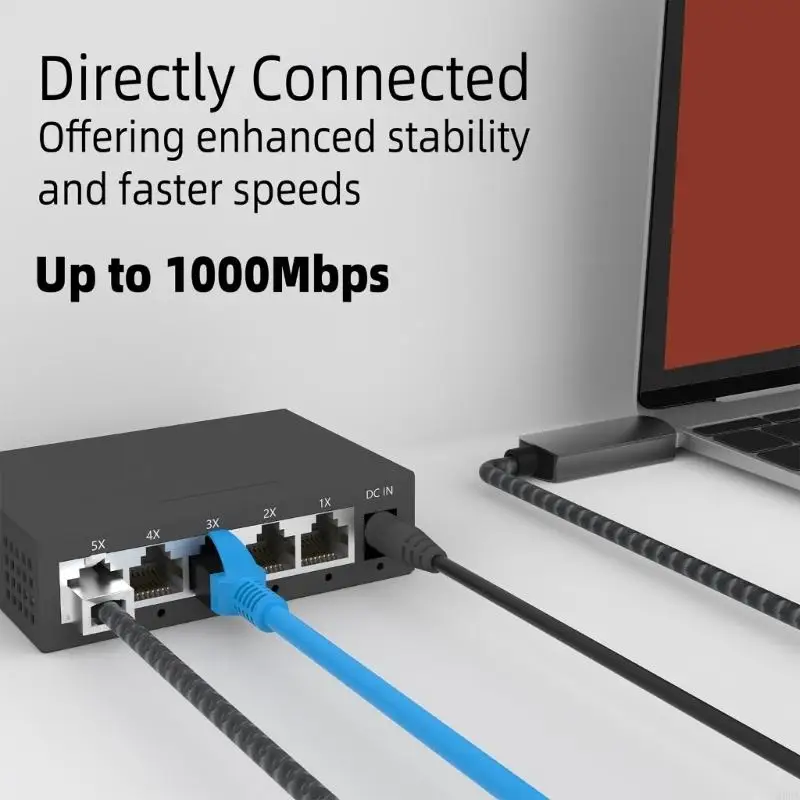 Q6PA Direct Internet Cable Extension Line  for Video Meetings and Gaming Desks