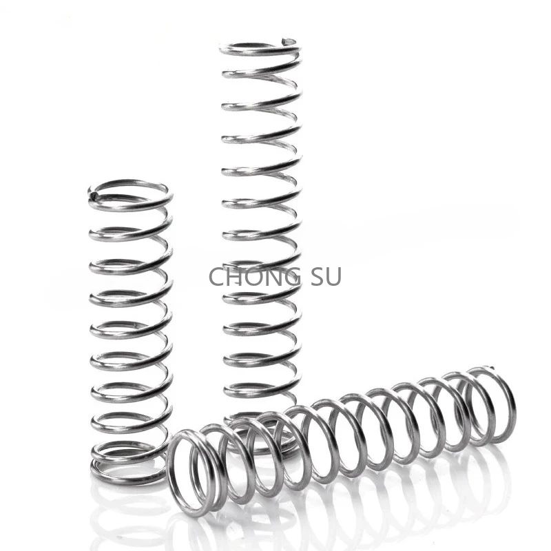 4 stuks 304 roestvrij staal drukveer WD 2 mm * OD 28 mm / 30 mm * lengte 10 mm-50 mm drukveer