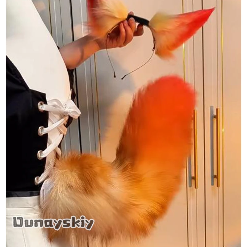

HCos%Cosplay Around Control Wagging Foxes Wolf Tail Halloween Party Costume Accessory Furry Electric Movable Cats Foxes Tail
