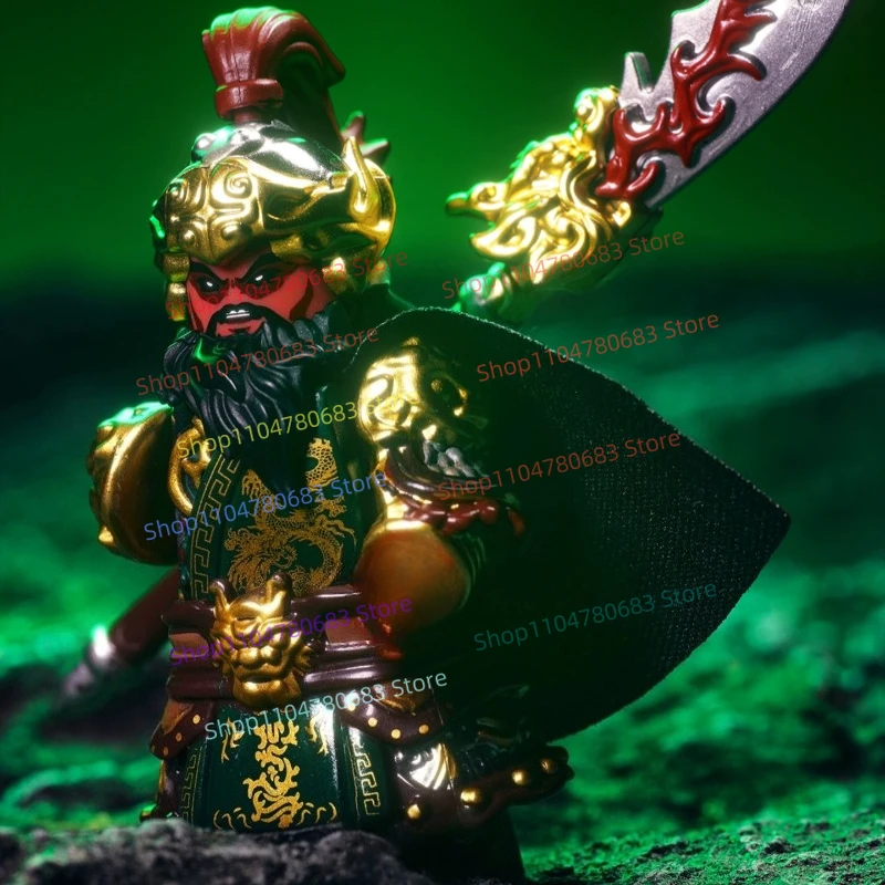 MOC Nowa Mini Figurka: Guan Yu, Figurka Kolekcjonerska z Trzech Królestw, Pięciu Generałów Tygrysów, Prezent na Święta