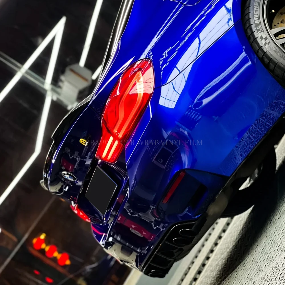 Wrapwiz perolado paixão azul acabamento suave filme de mudança de cor do carro envoltório de vinil filme removível decorativo envoltório de vinil do veículo