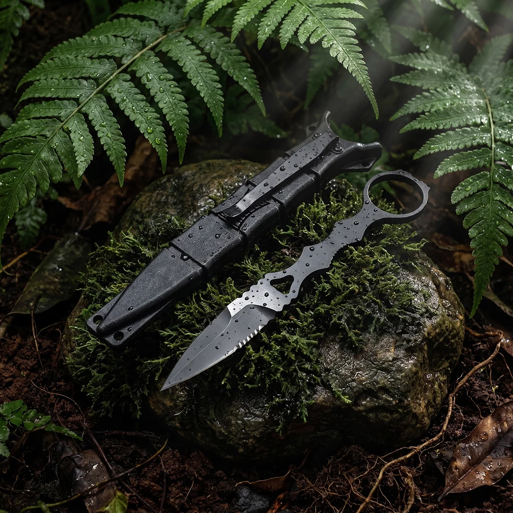 BM 176 Lightweight All 440C Fixed Utility Knife Half Serrated with Sheath Wilderness Trekking Climb Picnic Parcel Unboxing Tool