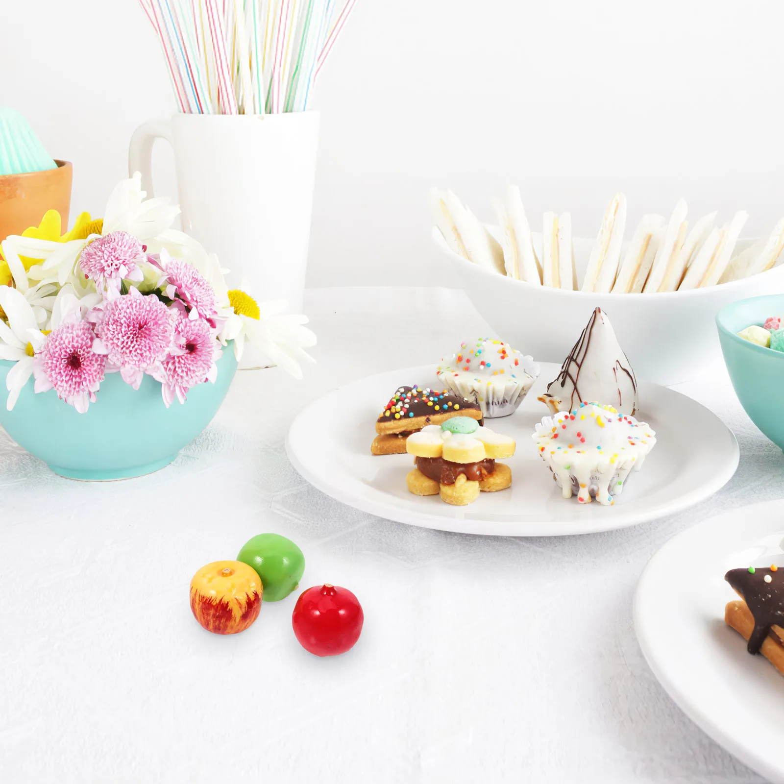 

90pcs Mini Artificial Lifelike Fake Fruit Models For Home Decor Window Display Restaurant Diy Decoration Props