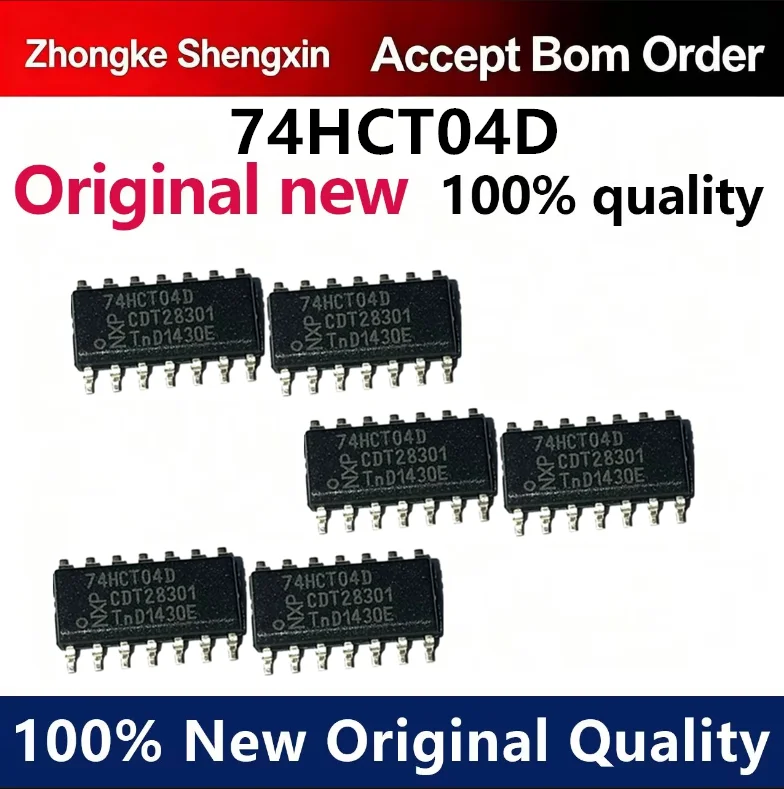 （5pcs-100pcs）Brand new original 74HCT04D SOIC-14 hexagonal inverter patch logic chip