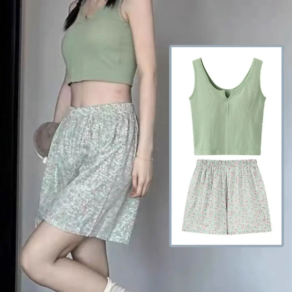 

Модные клетчатые полосатые пижамы без рукавов, милые шорты, костюм-бретелька, домашняя одежда, женская летняя одежда для сна с v-образным вырезом, летняя одежда