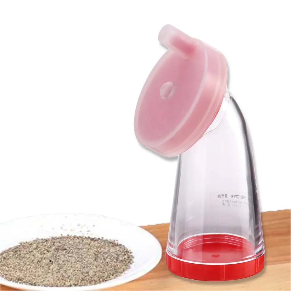 Hand-Rotated Manual Sesame Grinder Transparent Body with Moisture-proof Cover Sesame Dispenser Plastic Spice Grinder