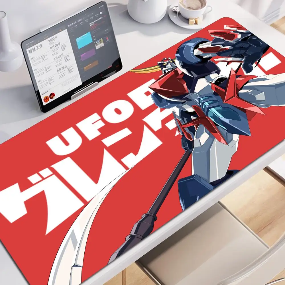anime mecha U-UFO Robot Grendizer Mouse Pad Large Thick Desk Pad Stitched Edges Gaming Mouse Mat for PC