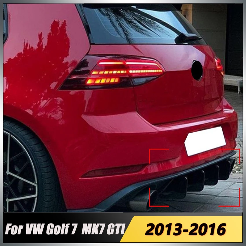 

Glossy Black Car Rear Bumper Diffuser Tail Apron Flaps Side Splitters For Volkswagen Golf 7 VII MK7 GTI 2013-2016 Rear Spoiler