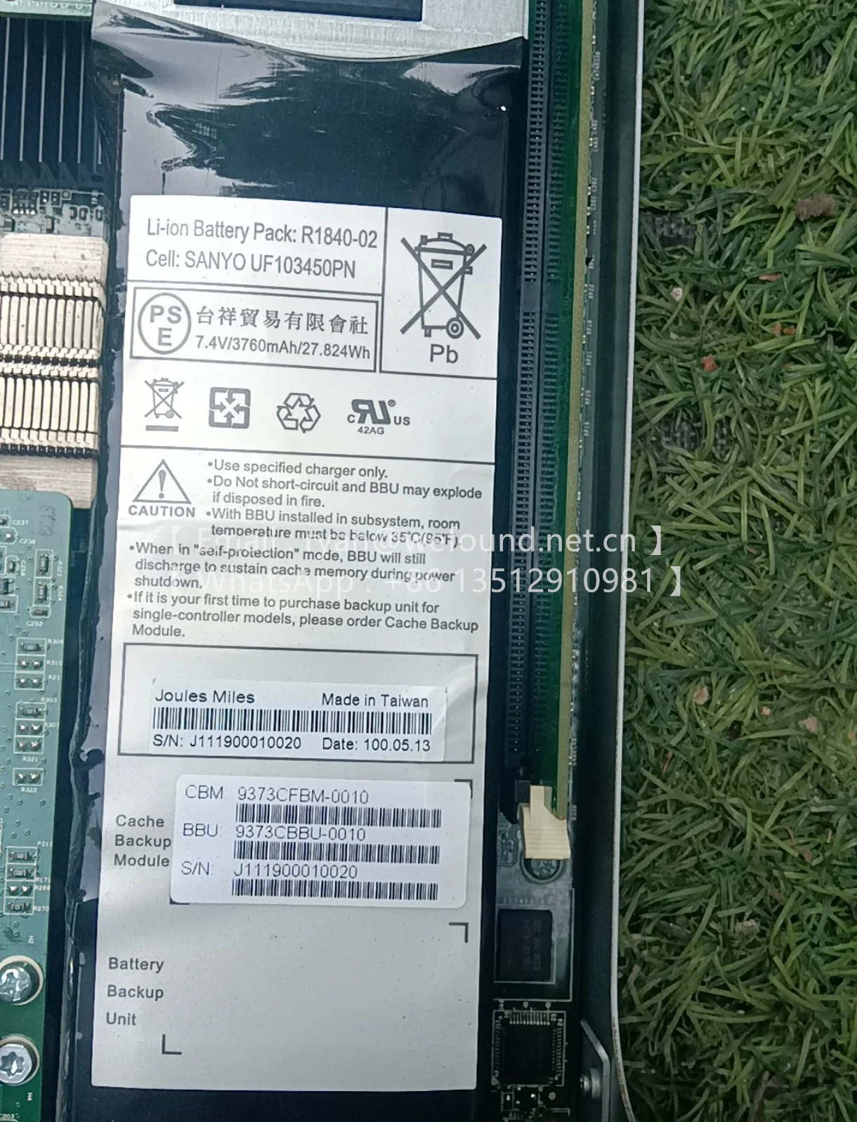 Para controlador de gabinete Infortrend Array 9373CBBU-0010 R1840-02