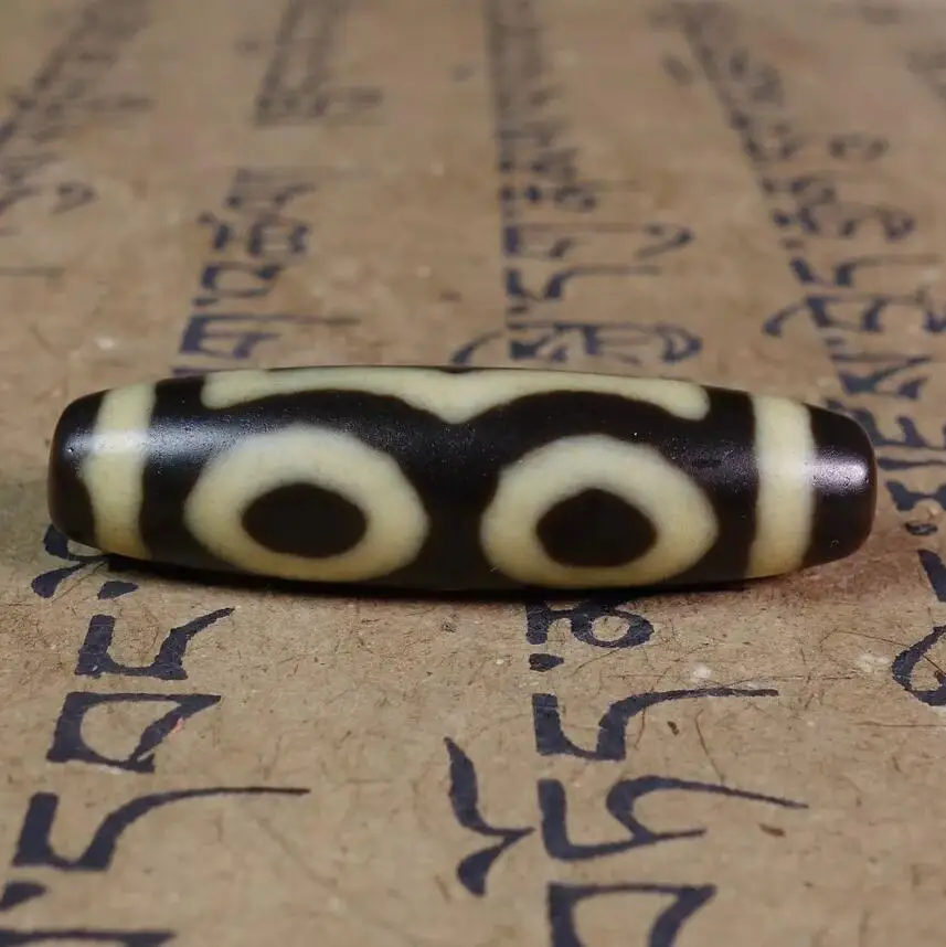 

Himalayan Nepalese Tibetan DZI Beads Old Agate 3 Eye Totem Amulet Pendant #3393