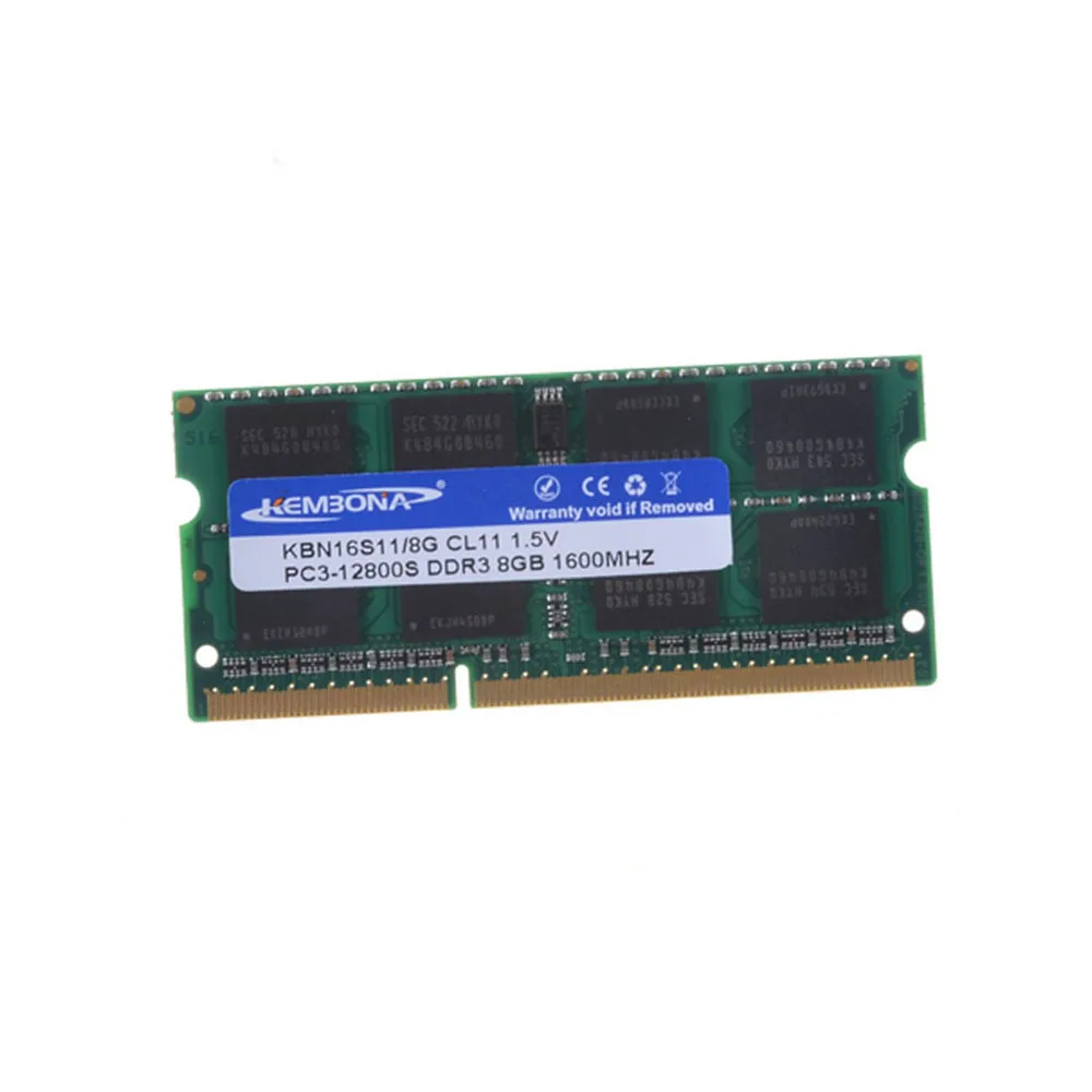 KEMBONA  Momery Module Notebook Laptop DDR3 8GB DDR3 8G 1600Mhz PC3-12800 SO-DIMM RAM For MacBook Mac Mini
