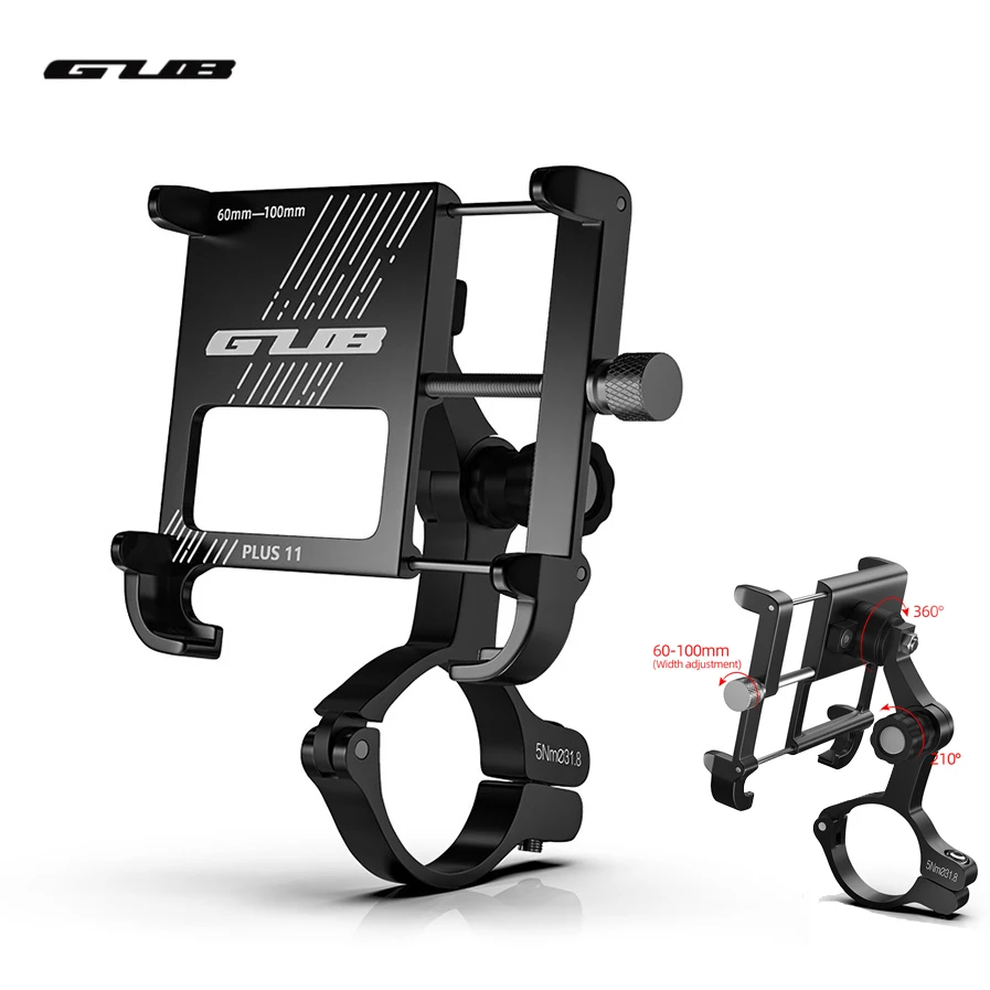 GUB PLUS 11 Bicycle Phone Holder For 3.5-6.8 inch Phone MTB Road Bike Motorcycle Electric Bicycle Mount Support Handlebar Clips