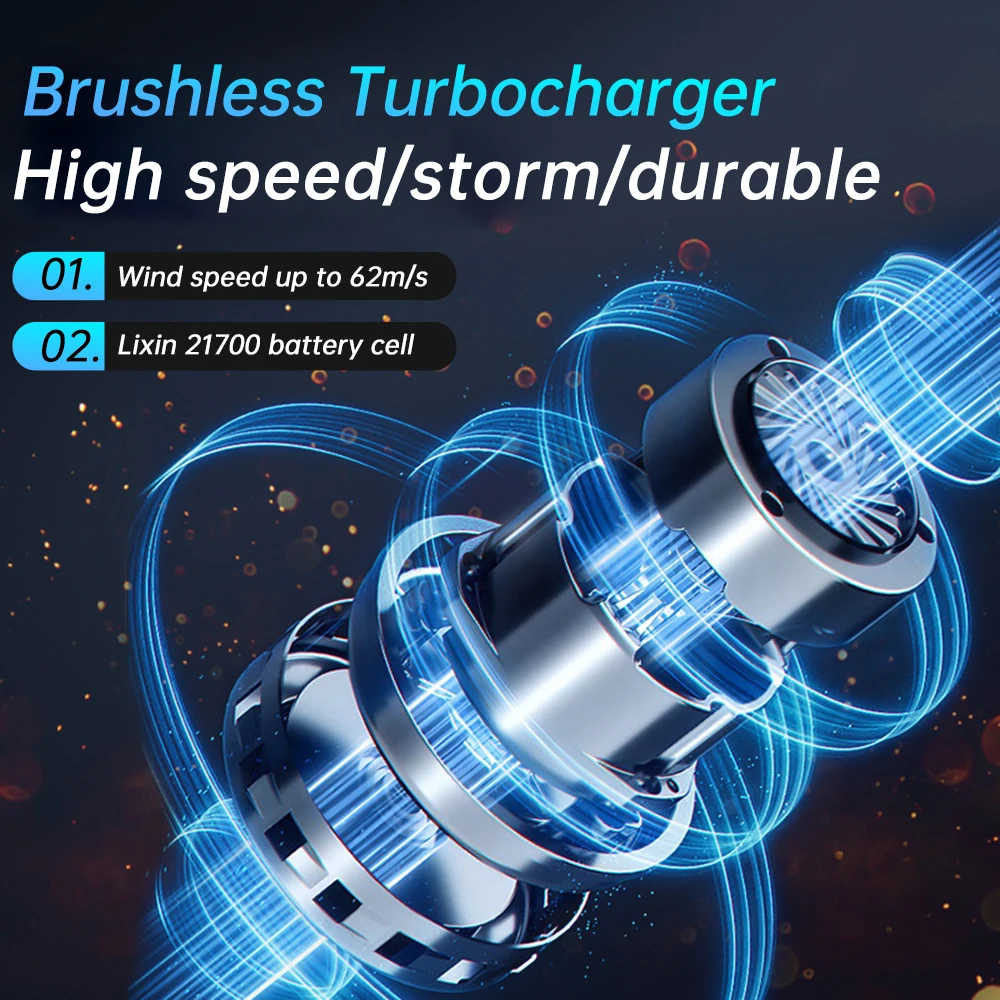 140000 RPM Powerful Air Blower High Speed Duct Fan Mini Turbo Jet Fan 62m/s Wind Speed Turbo Fan Brushless Motor Violent Blower