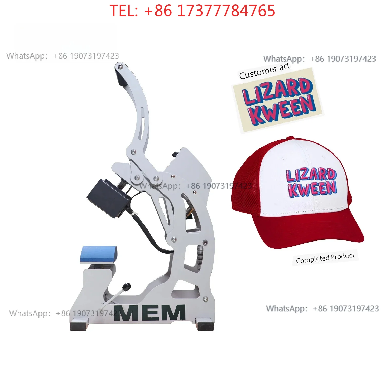 T 13*9 Hat Heat Press Machine Manual Size 13*9 cm for General Hats