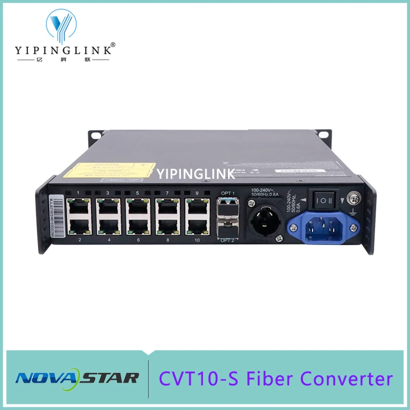 Novastar CVT10-S Fiber Converter Support VX1000 VX600 VX16S JR MCTRL4K NovaPro UHD With 10G OPT Port And 10 LAN Output