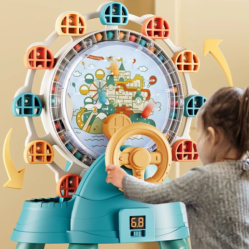 Children's ball catching machine Ferris wheel electric game, 3 to 6-year-old boys and girls training puzzle toys