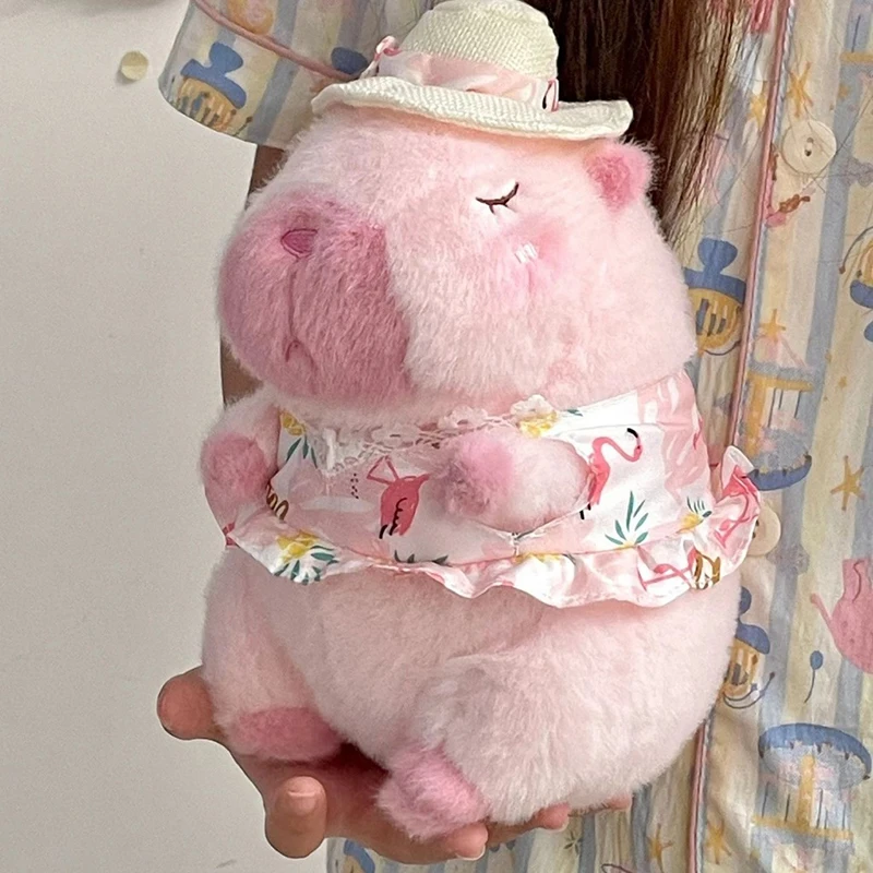 น่ารักจําลอง Beachwear Capybara เป็ดสีเหลืองแหวนว่ายน้ํา Capybara Plush ของเล่น Kawaii ตุ๊กตาสัตว์ตุ๊กตาของขวัญวันเกิด