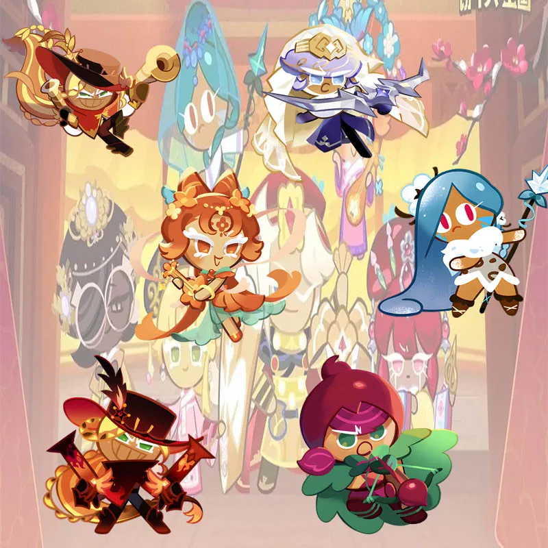 Cookie Run: Kingdom 10CM Shoot Kawaii GAME Figure Acrylic Stand with Printed Base Cute Desk Decor Party Gift Keychain